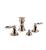 Graff G-1960-LM14-PN Topaz 5 1/4" Double Handle Widespread Bidet Faucet Set with Pop-Up Drain in Polished Nickel