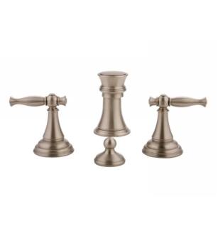 Graff G-2460-LM22-SN Lauren 5 1/4" Double Handle Widespread Bidet Faucet Set with Pop-Up Drain in Satin Nickel