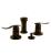 Graff G-2160-LM20B-OB Bali 5 1/4" Double Handle Widespread Bidet Faucet Set with Pop-Up Drain in Olive Bronze