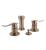 Graff G-2160-LM20B-SN Bali 5 1/4" Double Handle Widespread Bidet Faucet Set with Pop-Up Drain in Satin Nickel