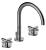 Graff G-6111-C17B-PN M.E. 25 6 3/8" Double Handle Widespread Bathroom Sink Faucet