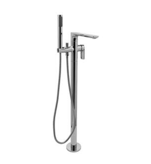 Graff G-6354-LM42N-PC-T Sento 34 3/8" Floor Mounted Tub Filler with Handshower and Diverter in Chrome - Trim Only