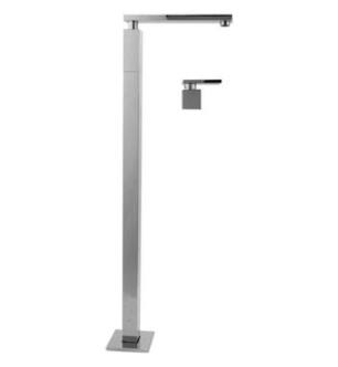 Graff G-3752-LM31-PC-T Solar 37 1/2" Floor Mounted Tub Filler with Deck Mounted Handles in Chrome - Trim Only