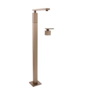 Graff G-3752-LM31-SN-T Solar 37 1/2" Floor Mounted Tub Filler with Deck Mounted Handles in Satin Nickel - Trim Only