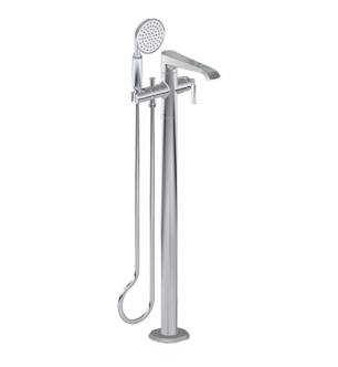 Graff G-6854-LM47N-PC-T Finezza UNO 34 3/8" Floor Mounted Tub Filler with Handshower and Diverter in Chrome - Trim Only