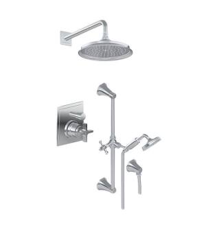 Graff G-7287-C15S-PC-T Finezza UNO Contemporary Pressure Balancing Shower Set with Cross Handle in Chrome - Trim Only
