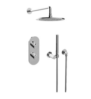 Graff GL2.022WD-RH0-PC-T M.E 25 M-Series Wall Mount Thermostatic Shower Only Faucet with Handshower in Chrome - Trim Only