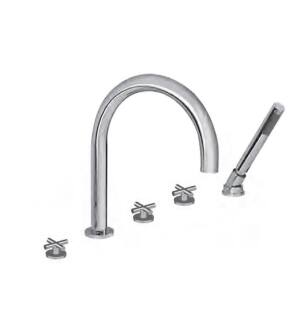 Graff G-6152-C17B-PC-T M.E. 25 7 7/8" Double Handle Widespread/Deck Mounted Roman Tub Faucet in Chrome - Trim Only