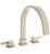 Graff G-6250-LM39B-SN-T Qubic Tre 8 1/2" Double Handle Widespread/Deck Mounted Roman Tub Faucet in Satin Nickel - Trim Only