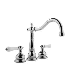 Graff G-2550-LC1-PC-T Canterbury 7 7/8" Double Handle Widespread/Deck Mounted Roman Tub Faucet in Chrome - Trim Only