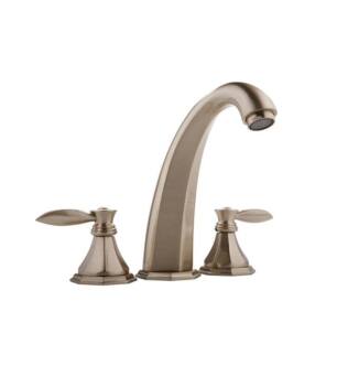 Graff G-1950-LM14B-SN-T Topaz 7 1/4" Double Handle Widespread/Deck Mounted Roman Tub Faucet in Satin Nickel - Trim Only