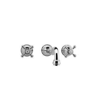 Graff G-2531-C2-PC-T Canterbury/Nantucket 9 1/4" Double Handle Wall Mount Widespread Bathroom Sink Faucet in Chrome - Trim Only