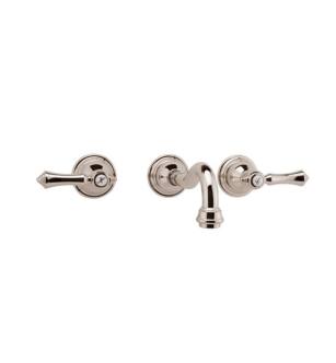 Graff G-2530-LM15-PN Nantucket 7 1/2" Double Handle Wall Mount Widespread Bathroom Sink Faucet in Polished Nickel