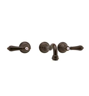 Graff G-2530-LM34-OB Nantucket 7 1/2" Double Handle Wall Mount Widespread Bathroom Sink Faucet in Olive Bronze