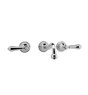 Graff G-2530-LM34-PC-T Nantucket 7 1/2" Double Handle Wall Mount Widespread Bathroom Sink Faucet in Chrome - Trim Only