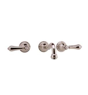 Graff G-2530-LM34-PN-T Nantucket 7 1/2" Double Handle Wall Mount Widespread Bathroom Sink Faucet in Polished Nickel - Trim Only