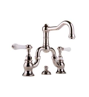 Graff G-3800-LC1-PN Canterbury 6 3/8" Double Handle Widespread Bridge Bathroom Sink Faucet in Polished Nickel
