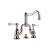 Graff G-3800-LC1-PN Canterbury 6 3/8" Double Handle Widespread Bridge Bathroom Sink Faucet in Polished Nickel