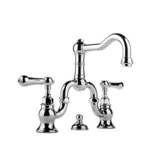 Graff G-3800-LM34-PC Canterbury 6 3/8" Double Handle Widespread Bridge Bathroom Sink Faucet in Chrome