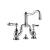 Graff G-3800-LM34-PC Canterbury 6 3/8" Double Handle Widespread Bridge Bathroom Sink Faucet in Chrome