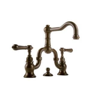Graff G-3800-LM34-OB Canterbury 6 3/8" Double Handle Widespread Bridge Bathroom Sink Faucet in Olive Bronze