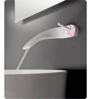 Graff G-6440-LM43-WT-T Ametis 7 5/8" Single Hole Wall Mount Bathroom Sink Faucet in Architectural White - Trim Only