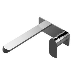 Graff G-6635-LM45W-PC-T Phase 7 1/2" Single Handle Wall Mount Centerset Bathroom Sink Faucet in Chrome - Trim Only