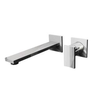 Graff G-3636-LM36W-PC-T Targa 9 1/4" Single Handle Wall Mount Widespread Bathroom Sink Faucet in Chrome - Trim Only