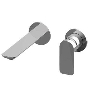 Graff G-6338-LM59W-PC-T Sento 2 3/4" Two Hole Wall Mount Bathroom Sink Faucet with LM59W Lever Handle in Chrome - Trim Only