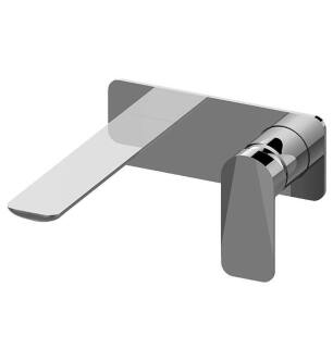 Graff G-6335-LM59W-PC-T Sento 2 3/4" Two Hole Wall Mount Bathroom Sink Faucet with LM59W Lever Handle in Chrome - Trim Only