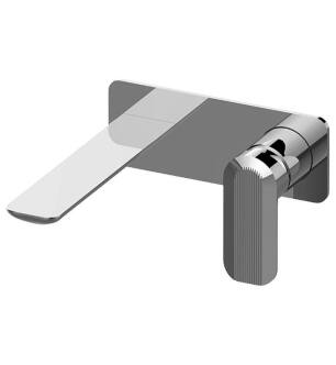 Graff G-6335-LM58W-PC-T Sento 2 3/4" Two Hole Wall Mount Bathroom Sink Faucet with LM58W Lever Handle in Chrome - Trim Only