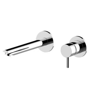 Graff G-6139-LM41MW-PC-T M.E.25 2 3/4" Two Hole Wall Mount Bathroom Sink Faucet with LM41MW Lever Handle in Chrome - Trim Only