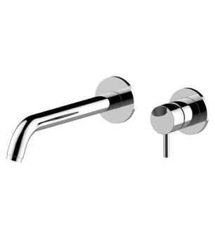 Graff G-6136-LM41MW-PC-T M.E.25 2 3/4" Two Hole Wall Mount Bathroom Sink Faucet with LM41MW Lever Handle in Chrome - Trim Only