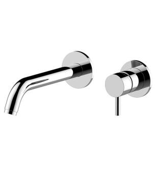Graff G-6135-LM41MW-PC-T M.E.25 2 3/4" Two Hole Wall Mount Bathroom Sink Faucet with LM41MW Lever Handle in Chrome - Trim Only