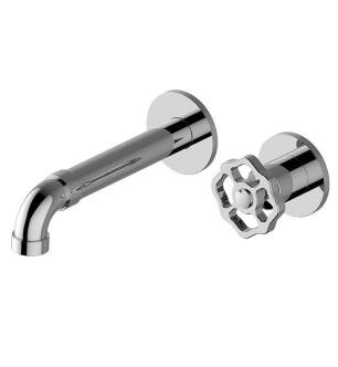 Graff G-11335-C18-PC-T Vintage 7 1/2" Two Hole Wall Mount Bathroom Sink Faucet with C18 Cross Handle in Chrome - Trim Only