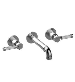 Graff G-11330-LM56B-PC-T Vintage 2 3/8" Three Hole Wall Mount Bathroom Sink Faucet with LM56B Lever Handle in Chrome - Trim Only