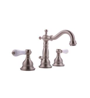 Graff G-2500-LC1-SN Canterbury/Nantucket 5 1/8" Double Handle Widespread Bathroom Sink Faucet in Satin Nickel