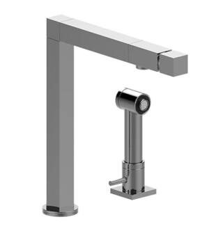 Graff G-4866-PC Manhattan 12 1/8" Two Hole Deck Mounted Kitchen Faucet with Independent Side Spray in Chrome