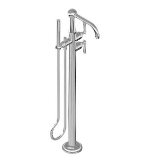 Graff G-6954-LM48N-PC Camden 40 3/4" Floor Mounted Tub Filler with Handshower and Diverter in Chrome