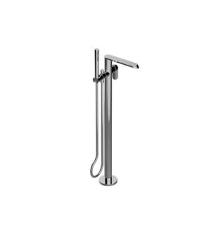 Graff G-6654-LM45N-PC Phase 34 3/8" Floor Mounted Tub Filler with Handshower and Diverter in Chrome