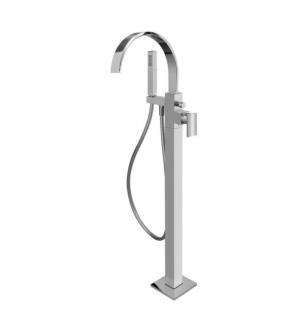 Graff G-1854-LM36N-PC Sade 39 7/8" Floor Mounted Tub Filler with Handshower and Diverter in Chrome