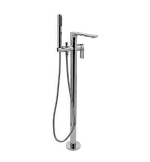Graff G-6354-LM42N-PC Sento 34 3/8" Floor Mounted Tub Filler with Handshower and Diverter in Chrome