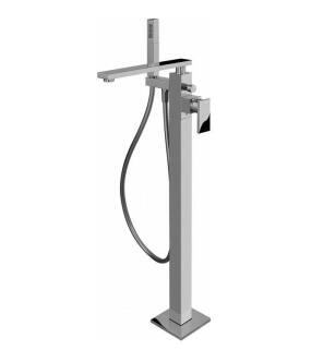 Graff G-3754-LM31N-PC Solar 33 1/8" Floor Mounted Tub Filler with Handshower and Diverter in Chrome