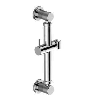 Graff G-9561-PC 12" Wall Mount Round Slide Bar with Handshower Holder in Chrome