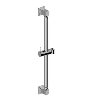 Graff G-9553-PC 26 1/4" Wall Mount Square Slide Bar with Handshower Holder in Chrome