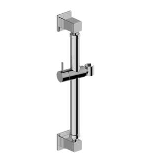 Graff G-9552-PC 16" Wall Mount Square Slide Bar with Handshower Holder in Chrome