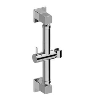 Graff G-9551-PC 12" Wall Mount Square Slide Bar with Handshower Holder in Chrome