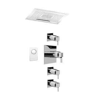 Graff AQ4.000A-LM39S-PC Aqua-Sense Ceiling Mount Thermostatic System Shower in Polished Chrome