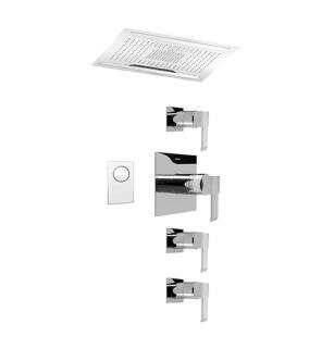 Graff AQ4.000A-LM38S-PC Aqua-Sense Ceiling Mount Thermostatic System Shower in Polished Chrome