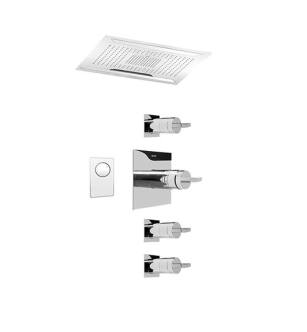 Graff AQ4.000A-C14S-PC Aqua-Sense Ceiling Mount Thermostatic System Shower in Polished Chrome